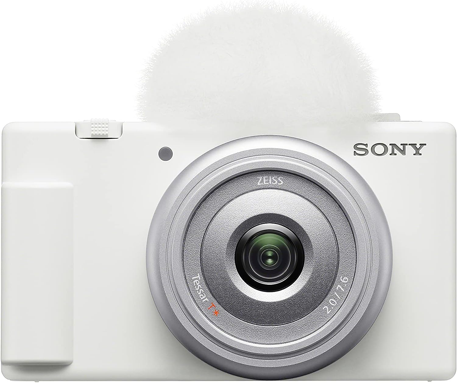 White Sony ZV-1F Vlog Camera